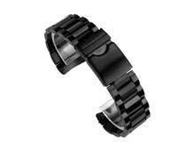 WTNZBAEM Correa de acero macizo compatible con Tissot 1853 T125617A, correa reloj for hombre T125, pulsera curva cierre rápido(Black)