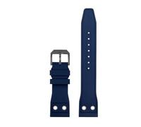 WTNZBAEM Correa de caucho FKM de 20 mm, 21 mm y 22 mm compatible con IWC Big Pilots Little Prince Mark 18 20 TOP GUN, pulsera con remache.(Blue-black A,20mm width)