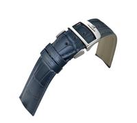 WTNZBAEM Correa de cuero compatible con la serie Longines Jaeger-LeCoultre, correa reloj negra y marrón(Red Black,22MM_SILVER BUCKLE)