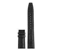 WTNZBAEM Correa de piel becerro con extremo curvo 20 mm y 22, compatible IWC Portugal 7 Betafeno, correa vacuno negra azul herramienta(04 black-no buckle,20mm)