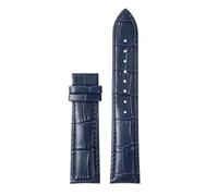 WTNZBAEM Correa de piel de vacuno compatible con Tissot 1853 Durol T099 T099407 T099207A for hombre y mujer, de 16 mm y 21 mm, color negro y marrón.(Dark blue-no clasp,16mm)