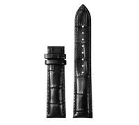 WTNZBAEM Correa de piel de vacuno compatible con Tissot 1853 Durol T099 T099407 T099207A for hombre y mujer, de 16 mm y 21 mm, color negro y marrón.(Black-no clasp,21mm)