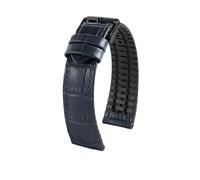 WTNZBAEM Correa de reloj 20 mm y 22 compatible con Tudor Bronze Small Red Flower Black Shield, resistente al agua, piel vaca caucho, for hombre(Blue-Black pin,22mm)