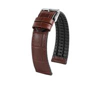 WTNZBAEM Correa de reloj 20 mm y 22 compatible con Tudor Bronze Small Red Flower Black Shield, resistente al agua, piel vaca caucho, for hombre(Brown-steel pin,22mm)