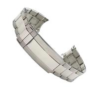 WTNZBAEM Correa de reloj acero inoxidable 904, estilo Oyster plateado, 19 mm, compatible con SEIKO 5 (SNXS73, 75, 77, 79, 80, 81, SNFF05, SNXG47) J1/K1(Bright silver-3)