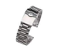WTNZBAEM Correa de reloj acero inoxidable macizo 20 mm y 22 compatible con TAG Heuer F1, correa extremo plano hebilla desplegable pulsador for hombre(20mm)