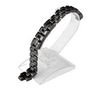 WTNZBAEM Correa de reloj cerámica blanca y negra for mujer, 6 mm 7,5, con cierre plegable abertura convexa, compatible el Chan-EL J12(WHITE,16x6mm)