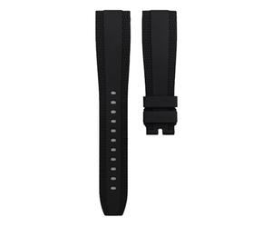 WTNZBAEM Correa de reloj compatible con Breitling Professional Endurance 823 Superocean Avenger 22 mm y 21, correa caucho natural suave colorida(Black,21MM_BLACK CLASP1)