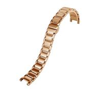 WTNZBAEM Correa de reloj compatible con Fiyta Rossini Versace, correa acero for mujer VSP491319 1419 1519 Casio SHE-3034, 16 mm x 10(Rosegold,18-10mm)