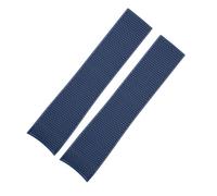 WTNZBAEM Correa de reloj compatible con Longines Comas Diving Series L37814 L3.781, mecánico goma for hombre, sin polvo, accesorios 21 mm(Blue-no buckle)