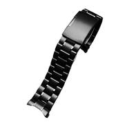 WTNZBAEM Correa de reloj de acero inoxidable de precisión for hombre Casio EFV-540, EFS-S510, EFB-650 y MTP-1375 (18 mm, 20 mm, 22 mm y 24 mm)(Single press-black,22mm)