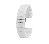 WTNZBAEM Correa de reloj de cerámica compatible con la serie COACH GREYSON 14503925 y 14503926 for hombre y mujer, pulsera de cerámica rosa.(4102 white,16mm-width)
