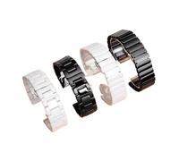 WTNZBAEM Correa de reloj de cerámica compatible con la serie COACH GREYSON 14503925 y 14503926 for hombre y mujer, pulsera de cerámica rosa.(4110 white gold,18mm-width)