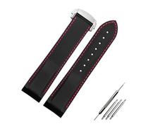WTNZBAEM Correa de reloj de goma de silicona 20 mm/22 mm compatible con Omega Seamaster Planet Ocean, correa curva para hombre, accesorios de reloj, cadena (Color 15,20 mm), 20mm, Ágata
