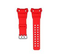 WTNZBAEM Correa de reloj silicona y resina especial compatible con CASIO G-SHOCK Navigation Master 5371 GWN-1000B/GWN-1000, pulsera deportiva caucho(Red- Silver pin)