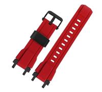 WTNZBAEM Correa de repuesto for reloj Casio MTG-B1000 G1000, correa de acero macizo, correa de silicona resistente al agua(Red Black buckle)