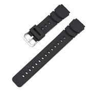 WTNZBAEM Correa de resina compatible con Casio PRO-TERK PRT-40, hebilla acero inoxidable, deportiva, resistente al agua, correa goma repuesto for hombre, accesorio for reloj(Black silver)