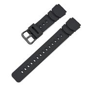 WTNZBAEM Correa de resina compatible con Casio PRO-TERK PRT-40, hebilla acero inoxidable, deportiva, resistente al agua, correa goma repuesto for hombre, accesorio for reloj(Black black)