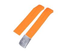 WTNZBAEM Correa de silicona compatible con Tissot 1853 Tengzhi T-Touch Original T013 (correa de silicona T047T081T33, 20 mm y 21 mm)(Orange silver,20mm)