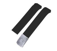 WTNZBAEM Correa de silicona compatible con Tissot 1853 Tengzhi T-Touch Original T013 (correa de silicona T047T081T33, 20 mm y 21 mm)(Black silver,20mm)