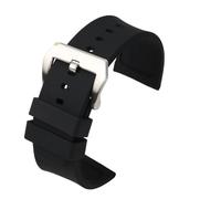 WTNZBAEM Correa de silicona gran tamaño (28 mm y 30 mm) compatible con Seven Fridays, Diesel Frank Muller, correa reloj deportiva goma for hombre(Black-silver,30mm)