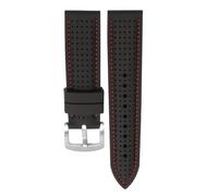 WTNZBAEM Correa de silicona transpirable de 20 mm y 22 mm compatible con Casio Swordfish MDV-106 MDV-107 MTP1374, correa deportiva impermeable de caucho Seiko PROSPEX.(White Black,22mm)