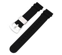 WTNZBAEM Correa modificada compatible con Seiko No. 5 Abalone Small MM SRP777J1 Sport, correa de silicona impermeable for reloj hombre, accesorios pulsera(Black-silver,22mm)