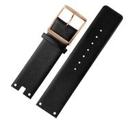 WTNZBAEM Correas de reloj compatibles con CK K94231 K9423101, cuero, duraderas y suaves, Calvin Klein, correa 22 mm, pulsera for hombre(Black-rosegold)