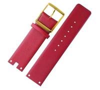 WTNZBAEM Correas de reloj compatibles con CK K94231 K9423101, cuero, duraderas y suaves, Calvin Klein, correa 22 mm, pulsera for hombre(Red-gold)