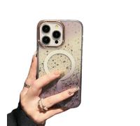 WTongBao Carcasa De Telefono Aplicable A 16, 15, 14, 13 Serie Bright Starry Sky Adsorción Adsorption Teléfono Móvil Shell Anti-Caza Cubierta Protectora-negro-15