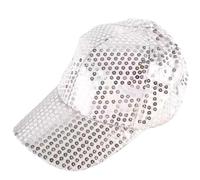 WTongBao Reunión de fiesta de béisbol de Sequins para hombres y mujeres Padre e hijo Viaje para fiesta de padres e hijos(Plateado)