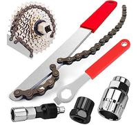 WTpin 5 Piezas Herramientas de Látigo de Cadena de Bicicleta, Extractor de Piñones, Látigo de Cadena de Bicicleta, Extractor de Casete de Bicicleta MTB, Apto para Piñones de Bicicleta (con Llave)