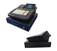 WTRYRN Caja registradora Comercial TPV, Impresora térmica de 58 mm, Interfaz RS232 USB, Compatible con escáner, báscula e Impresora, Ideal para pequeñas Tiendas, cafeterías y Bares. Black