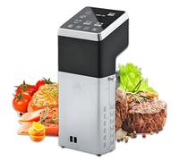 WTRYRN Cocedor Sous Vide Ultrasilencioso de 1600 W - Circulador de Inmersión de 15 dB, Temporizador Digital y Alarma Automática, Potente Bomba para Carne, Mariscos y Verduras