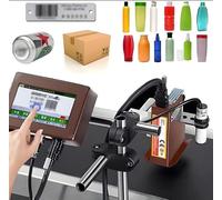 WTRYRN Codificador de inyección de Tinta en línea, máquina codificadora de Fecha con Pantalla táctil, Impresora de inyección de Tinta Industrial para Texto, código de Barras. T6