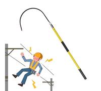 WTRYRN Gancho de Rescate con Aislamiento de Alto Voltaje, Gancho de Rescate de pies, Palos de Rescate de Emergencia por electrocución Comercial, para electricistas y Bomberos. 2mYellow-Two