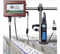 WTRYRN Máquina codificadora automática, codificadora de inyección de Tinta de 12.7 mm/25.4 mm, Impresora de Etiquetas Comercial para Logotipos, gráficos, Fechas de caducidad y números. T6