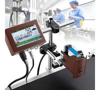 WTRYRN Máquina codificadora de inyección de Tinta automática, codificador de Fecha de 12,7 mm/25,4 mm, Impresora Industrial para códigos de Barras, Etiquetas y Fechas de fabricación. T6Plus