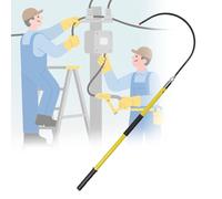 WTRYRN Pértigas de Rescate de Emergencia para electrocución Comercial, con Aislamiento de epoxi, para electricistas, linieros y reparadores de automóviles. 3mYellow-Two