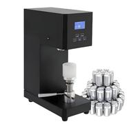 WTRYRN Selladora de latas eléctrica de 370 W, selladora Comercial de latas de refresco con Pantalla LED y Altura Ajustable de 11,4 a 17,8 cm para Botellas Pet y Tapas de Aluminio. Black-220V