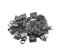 WTRYT 40 unidades de clips de cinta, clips de cinta, joyas, engarzados, tapas para pulsera, cierre de clip, clips de cuero, tapas para manualidades y fabricación de joyas