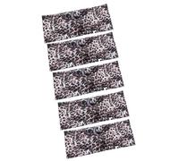 WTRYT Cinta para el pelo, 10 unidades, diseño de leopardo, cinta de terciopelo, diademas de tela, diademas antideslizantes, bandas elásticas para el cabello anudadas