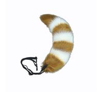 WTRYT Cola de animal, 1 pieza de cola de zorro, accesorio de disfraces, accesorios de peluche hechos a mano, cola mullida, cosplay, disfraz de carnaval para mujer, adultos, carnaval, Halloween, fiesta