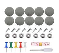 WTRYT Juego de reparación de cubiertas de coche, 40 unidades, botón de reparación con pines, cinta métrica, destornillador, tornillo de reparación, remaches universales para reparación de techo de