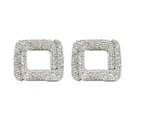 WTRYT Pinzas para zapatos, 2 unidades, clip de metal para zapatos, hebillas de cristal, hebillas de estrás, accesorios para zapatos, hebilla, decoración, clips para zapatos para mujer, adornos para