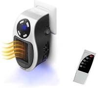 Wttagkl® Calentador Ozzie, Calentador enchufable, Calentador de cerámica con Control Remoto, Calentador de 500 vatios, Oficina de Dormitorio Familiar Colgante en la Pared,Blanc*1pcs