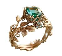 WTTAK - Juego de anillos de pareja para mujeres y hombres, anillo geométrico vintage abierto ajustable, color dorado, negro y plateado, anillo de promesa para parejas