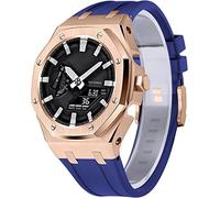 Wtukmo Caja de metal para reloj, correa de caucho fluorado para Gm2100/ga2100/ga2110 5ª generación de bisel de pulsera de reloj de repuesto, For ga2100/2110, Ágata