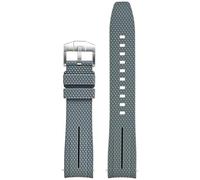 Wtukmo Correa con extremo curvado para Omega X S, colaboración MoonSwatch, correa de liberación rápida de silicona y caucho unisex de 20 mm para correa Seamaster 300(Dark grey black)