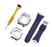 Wtukmo Correa de acero inoxidable para Apple Watch de 45 mm, 44 mm, 41 mm, 9, 8, 7, 6, SE, 5, 4, 3, 2, 1, Series 9, 8, 7, 6, SE, 5, 4, 3, 2, 1, kit de modificación de correa de repuesto, For 44mm,
